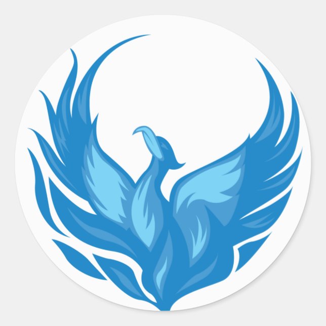 Sticker Rond Cool Phoenix Bird Design (Devant)