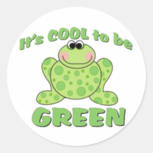 Sticker Rond Cool pour être vert FROG