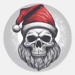 Sticker Rond Cool Santa
