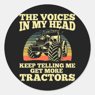 Sticker Rond Cool Tracteur Conception Pour Hommes Femmes Agricu