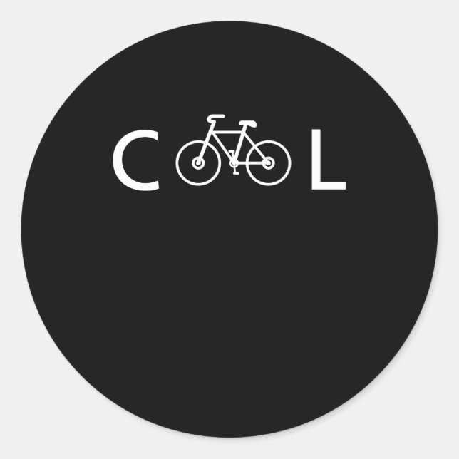 Sticker Rond Cool Vélo Chemise Biyclce Cycologue Cadeau (Devant)