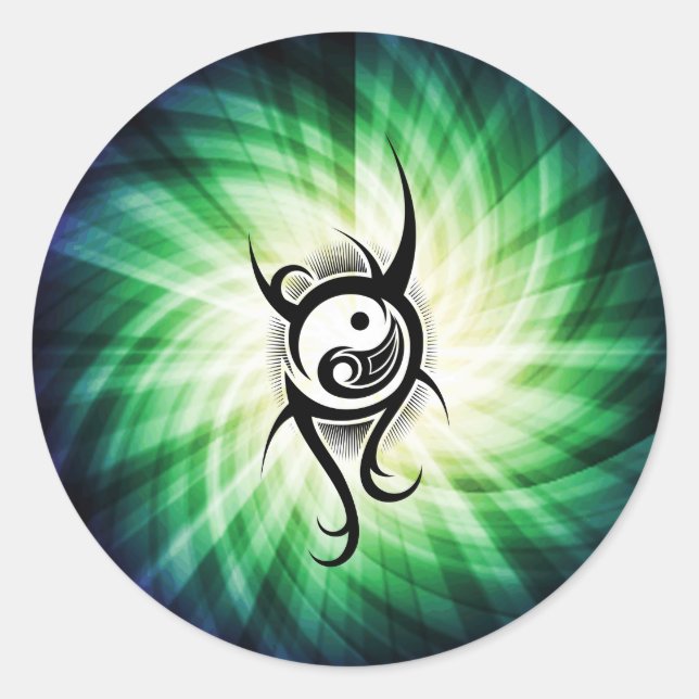 Sticker Rond Cool Yin Yang (Devant)