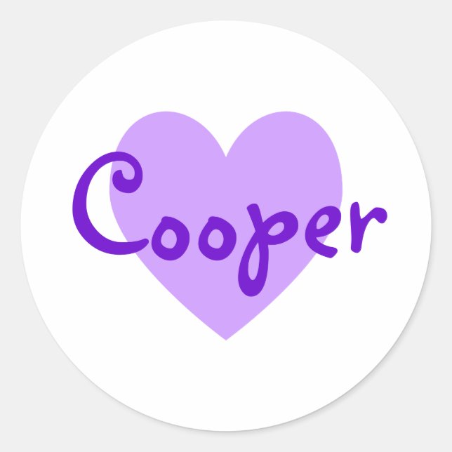 Sticker Rond Cooper en violet (Devant)