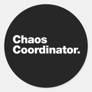 Sticker Rond Coordonnateur du Chaos