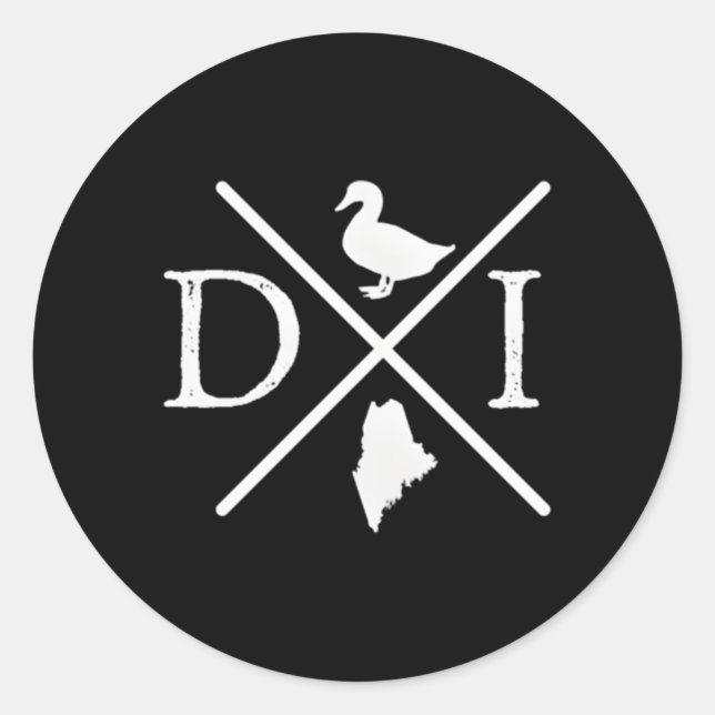 Sticker Rond Coordonnées de l'île Drakes (Devant)