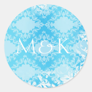 Sticker Rond Coordonner les joints d'enveloppe (Turquoise)