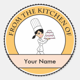 Sticker Rond Copie de chef de fille