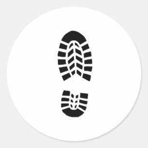 Sticker Rond Copie de pied de botte
