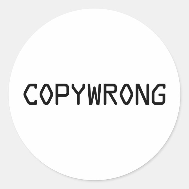 Sticker Rond Copie incorrecte (Devant)