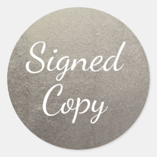 Sticker Rond Copie signée Argent