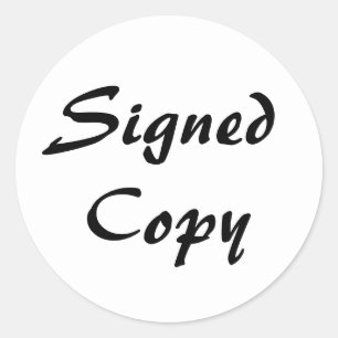 Sticker Rond Copie signée blanche et noire