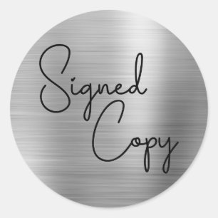 Sticker Rond Copie Signée Coeur mignon Argent