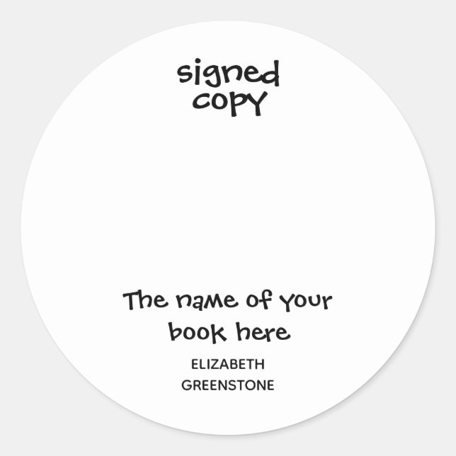 Sticker Rond Copie signée par l'auteur (Devant)