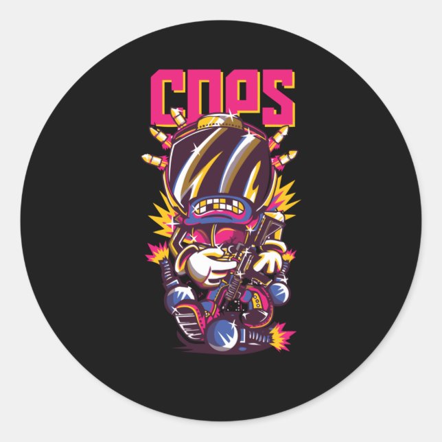 Sticker Rond Cops (Devant)