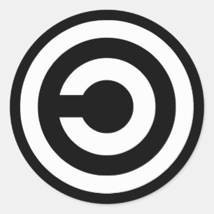 Sticker Rond Copyleft - l'information veut être libre