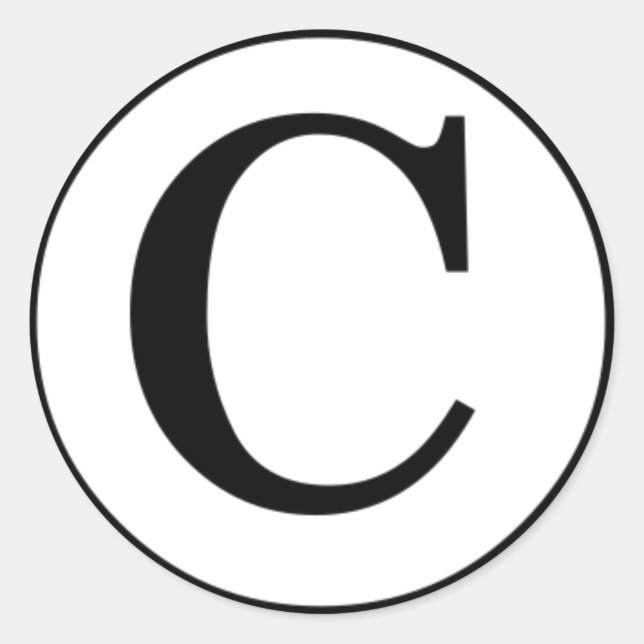 Sticker Rond Copyright, symbole... (Devant)