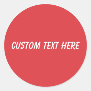 Sticker Rond Coquelicot simple uni rouge