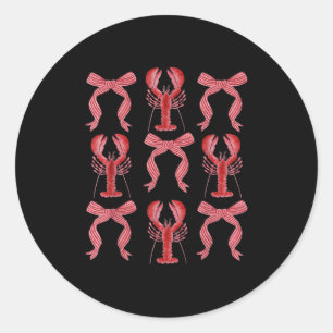 Sticker Rond Coquette croustillante rose Y2k Propre Fille Aes