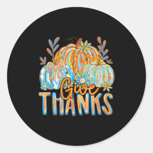 Sticker Rond Coquette Remercie Dieu Fleur Christian Thanksgivin