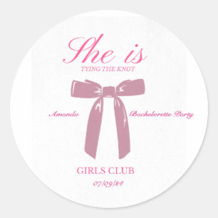 Sticker Rond coquette rose girly