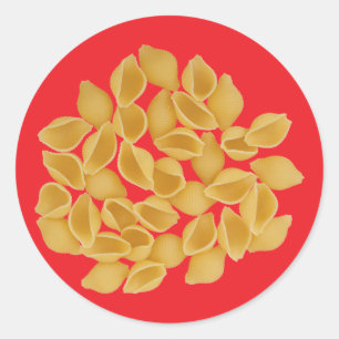 Sticker Rond Coquilles de pâtes