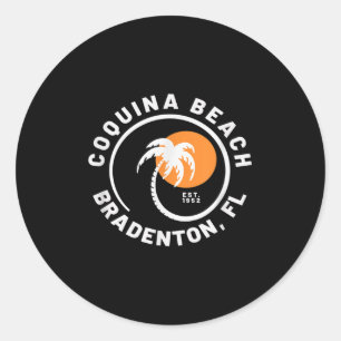 Sticker Rond Coquina Beach Bradenton Fl