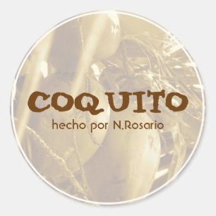 Sticker Rond Coquito Puertorriqueño