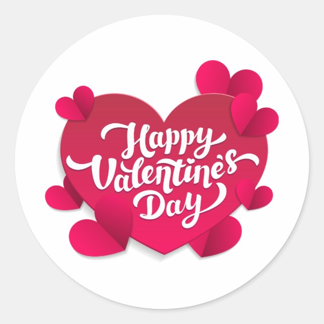 Sticker Rond Corazon de San Valentin  (Devant)