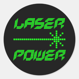 Sticker Rond Corey Tiger 1980 Puissance laser rétro