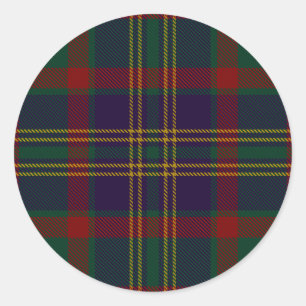 Sticker Rond Cork County Irish Tartan