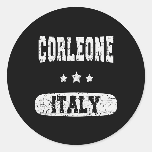 Sticker Rond Corleone Italie (Devant)