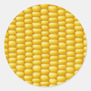 Sticker Rond Corn Cob Arrière - plan