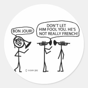 Sticker Rond Corne française