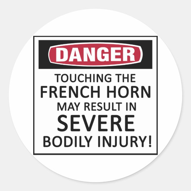 Sticker Rond Corne française en danger (Devant)