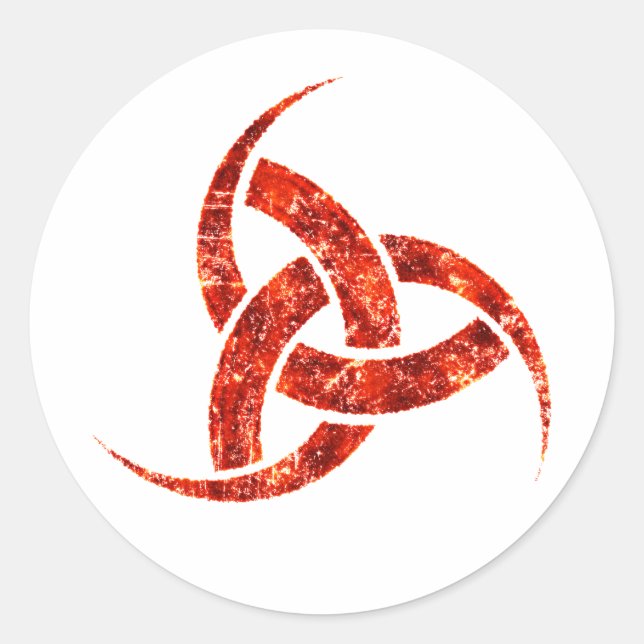Sticker Rond Corne triple d'Odin (Devant)