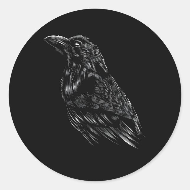 Sticker Rond Corneille corneille (Devant)
