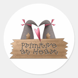Sticker Rond Corneilles de Cali · Primitif au coeur