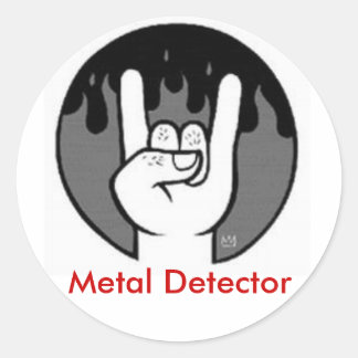 Sticker Rond cornes de diable, Détecteur de métaux