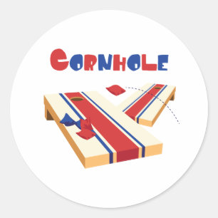 Sticker Rond Cornhole