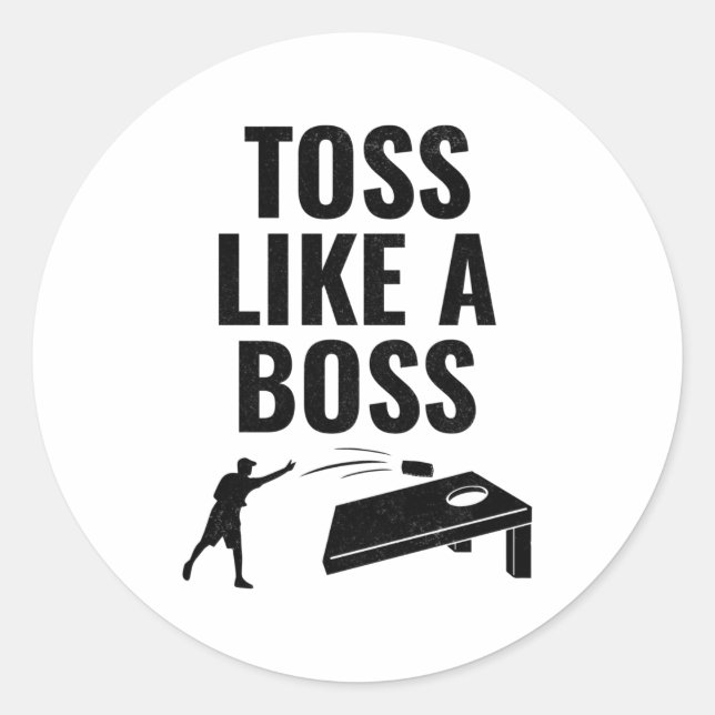 Sticker Rond Cornhole Bean Bag Toe extérieur pelouse jeu (Devant)