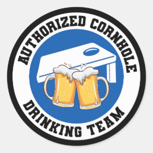 Sticker Rond Cornhole Bean Bag Toss Outdoor Lawn Game Funny