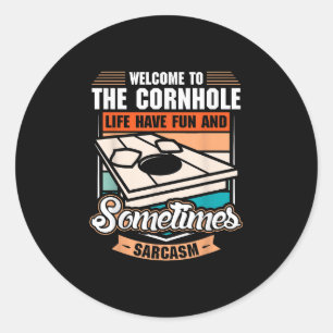 Sticker Rond Cornouille rétro
