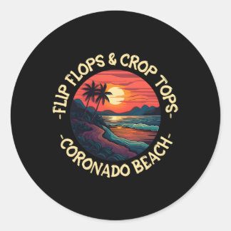 Sticker Rond Coronado Beach Sayings