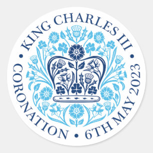Sticker Rond Coronation britannique du roi III Charles