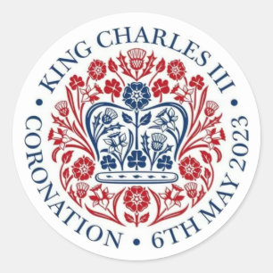 Sticker Rond Coronation du roi Charles III