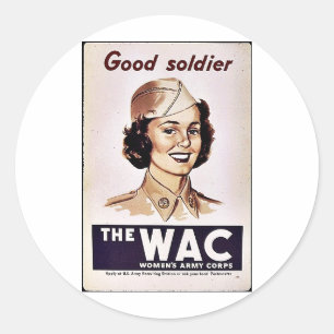 Sticker Rond Corps d'armée Wac Womens