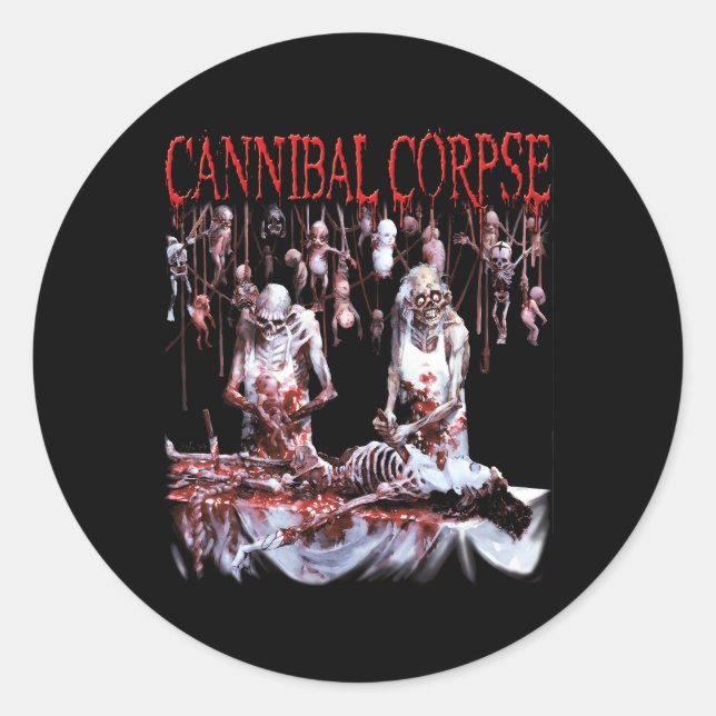 Sticker Rond Corpse Cannibale - Marchandises Officielles Bachet (Devant)