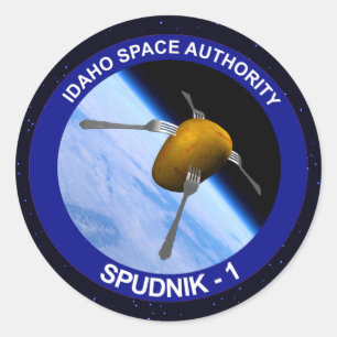 Sticker Rond Correctif de la mission satellite Idaho Spudnik