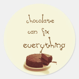 Sticker Rond Correction au chocolat