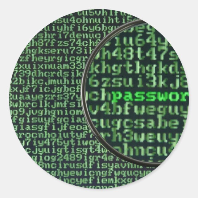 Sticker Rond Correction du mot de passe (Devant)